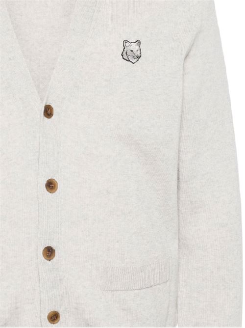 CARDIGAN REGOLARE CON PATCH TESTA DI VOLPE Maison Kitsuné | MM00509KT1036H120